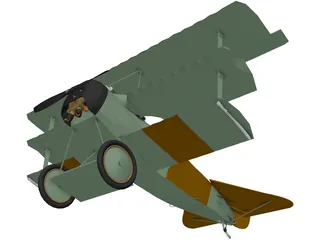 Fokker Dr.I 3D Model preview