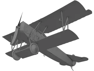 Fokker R7 3D Model preview