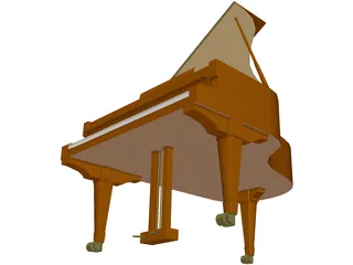 Grand Piano 3D Model preview