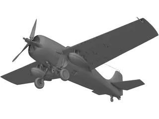Grumman F4F-4 Wildcat 3D Model preview