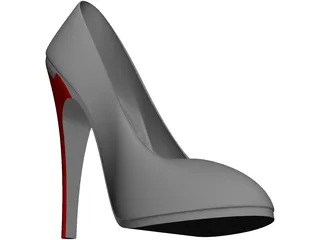 Woman Shoe 3D Model preview