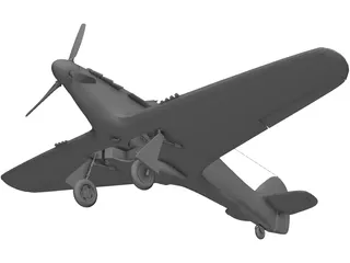 Hawker Hurrikane Mk1 3D Model preview