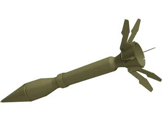 Instalaza Antitank Weapon 3D Model preview