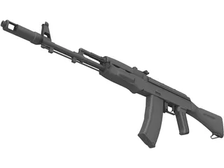 Kalasnikov AK-74 3D Model preview