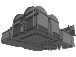Building Temple 3D Model preview