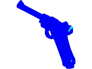 Luger P38 3D Model preview