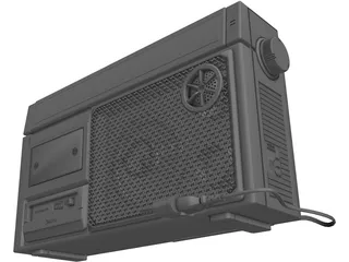 Radio Cassette Sanyo M270F 3D Model preview