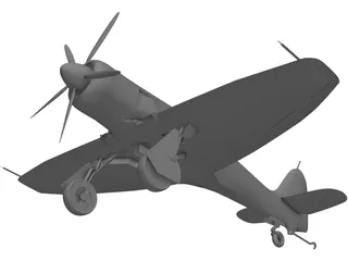 Hawker Sea Fury FB 11 3D Model preview