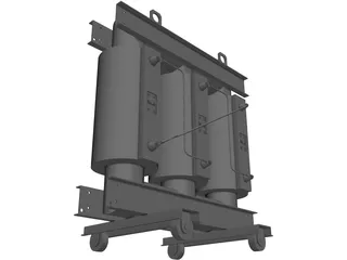 Power Electric Transformer 3D Model preview