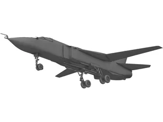 Sukhoi Su-24 Fencer C 3D Model preview