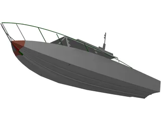 Small Boat 3D Model preview