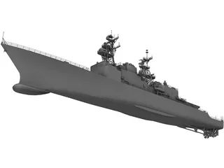 DD-963 Spruance Class Destroyer 3D Model preview