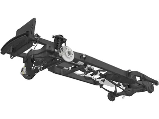 Chassis Toyota Tundra Pickup (2000) 3D Model preview