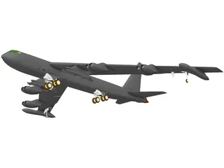 Boeing B-52 Stratofortress 3D Model preview