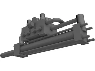 Hidraulic Actuator 3D Model preview