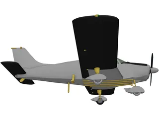 Piper PA-28 Cherokee 3D Model preview