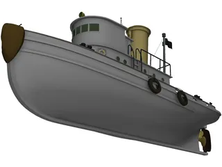 Coast Guard Tug 3D Model preview