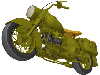 Harley-Davidson US Army (1940) 3D Model preview