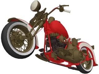 Harley-Davidson EL Type (1936) 3D Model preview