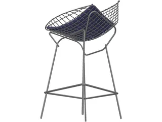 Bertoia Stool 3D Model preview