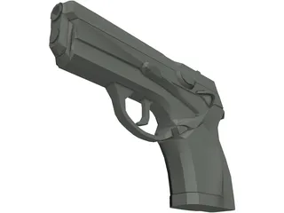 Berretta 9mm Pistol 3D Model preview