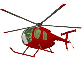 Hughes 500D 3D Model preview