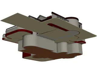 House Multi Level 3D Model preview