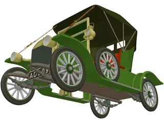 Opel Coupe (1909) 3D Model preview