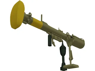 Piat Antitank Weapon 3D Model preview