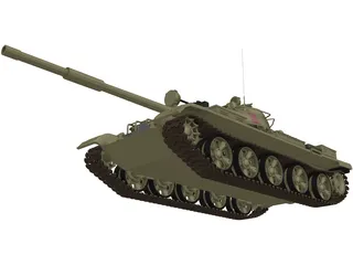 T-62A Russian Tank 3D Model preview