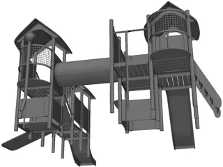 Kids Outdoor Playset 3D Model preview