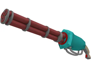 Chain Gun 3D Model preview