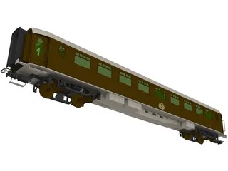 Train Coach 2nd Class 3D Model preview