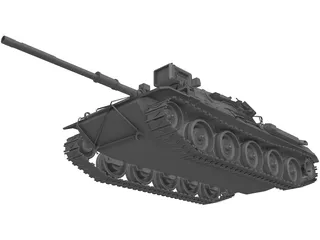 Type 74 Tank 3D Model preview