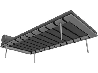 Mies Barcelona Couch 3D Model preview