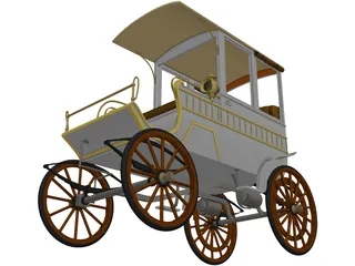 Woods Station Wagon (1900) 3D Model preview
