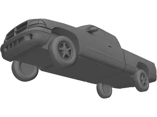Dodge Dakota Extended Cab (1997) 3D Model preview