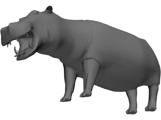 Hippopotamus 3D Model preview