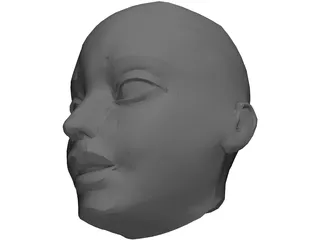 Head Female 3D Model preview