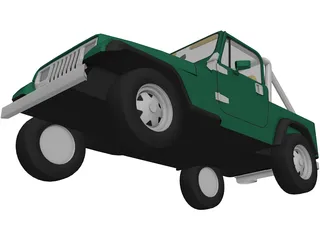 Jeep Wrangler (1989) 3D Model preview