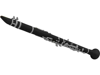 Clarinet 3D Model preview