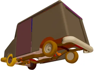 Mail Truck 3D Model preview