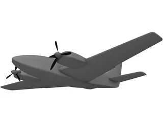 Beechcraft Baron 58 3D Model preview