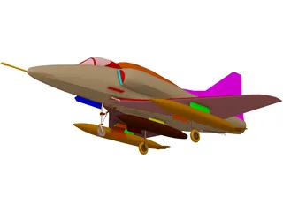 A-4 Skyhawk 3D Model preview