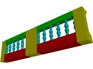 Railing 3D Model preview