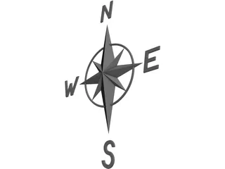 Compass Rose 3D Model preview
