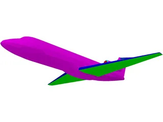 Gulfstream II Corporate Jet 3D Model preview