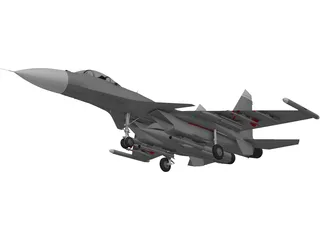 Sukhoi Su-27 Flanker 3D Model preview