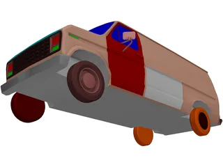 Ford Van (1985) 3D Model preview