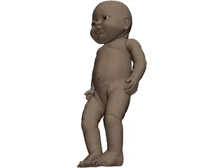 Newborn Baby 3D Model preview